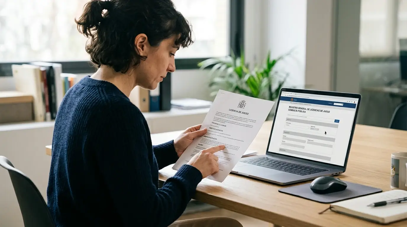 Registro administrativo de una licencia de Anjouan con entidad, número y fechas
