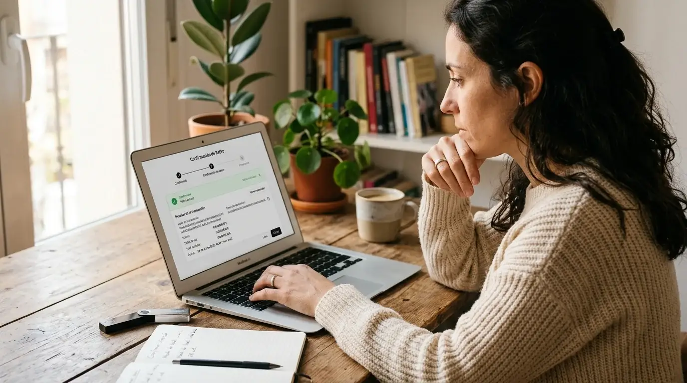 Estado de una retirada digital representado en varias etapas de revisión